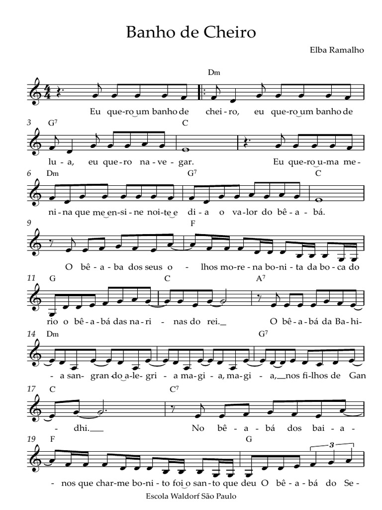 Banho de Cheiro Partitura Completa PDF