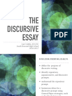Guide To Discursive Essay Writing