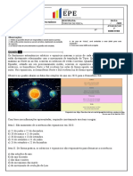 AVALIAÇÃO - TÓPICOS DE FÍSICA - 1 Série - ENSINO MÉDIO - EPE