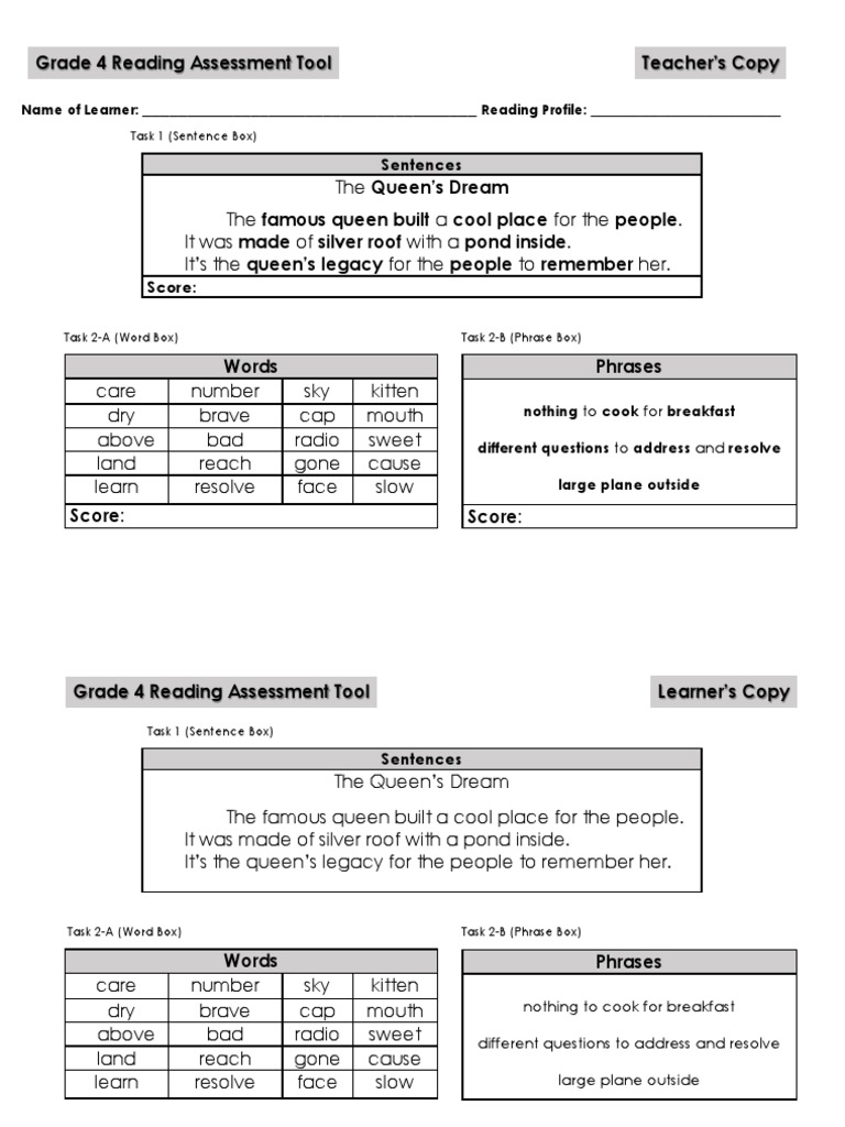 G4 reading assessment tool pdf applied linguistics linguistics