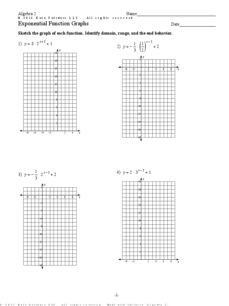 Exponential Function Graphs | PDF | Algebra | Mathematical Analysis