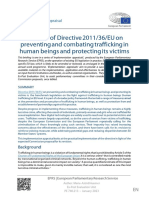 Revision of Directive 2011/36/EU On Preventing and Combating Trafficking in Human Beings and Protecting Its Victims