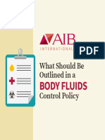 What Should Be Outlined in A Control Policy: Body Fluids