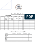 Ramo's Training Center: 2.números de Alunos Por Disciplina