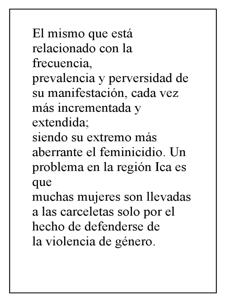 Violencia de Género y Desidia en Ica | PDF | La violencia contra las ...