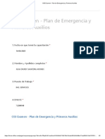 C03 Examen - Plan de Emergencia y Primeros Auxilios: Fecha en Que Tomé La Capacitación 1