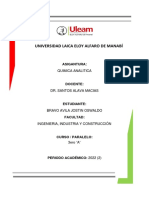 Universidad Laica Eloy Alfaro de Manabí: Quimica Analitica