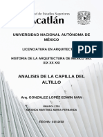 Analisis de La Capilla Del Altillo: Universidad Nacional Autónoma de México