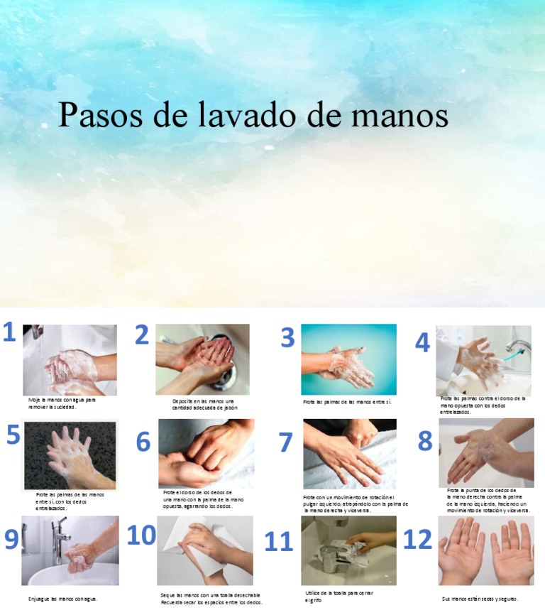 11 Pasos para un Lavado de Manos Efectivo | PDF
