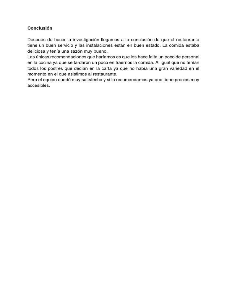 Conclusión | PDF | Salud y bienestar | Ciencia y matemáticas