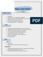 Opera Training PMS