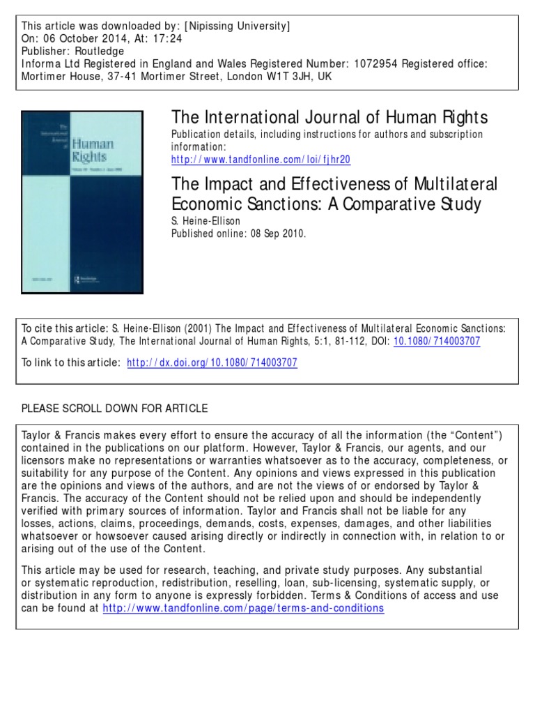 The International Journal of Human Rights PDF Human Rights