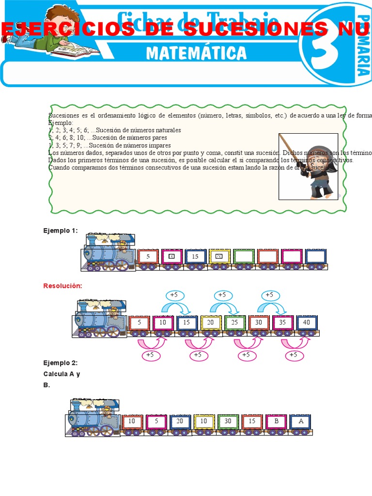 Ejercicios de Sucesiones Numericas para Tercer Grado de Primaria | PDF