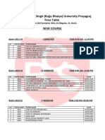 Prof. Rajendra Singh (Rajju Bhaiya) University Prayagraj Time Table New Course