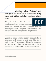 Principles Dealing With Tabdee and Have Not Other Scholars Spoken About Him?