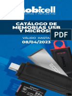 Catálogo De: Memorias Usb Y Microsd