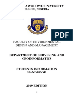 Obafemi Awolowo University: Faculty of Environmental Design and Management
