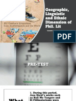 21st Century Lit Geographic Linguistic and Ethnic Dimension of Phil. Lit