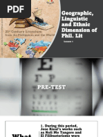 21st Century Lit Geographic Linguistic and Ethnic Dimension of Phil. Lit