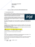 Indices para La Evaluación de Proyectos