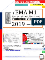 Examen Admisión UV 2019-I Tema M