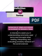 Definition of Terms