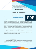 Derecho Penal Especial Analisis Critico