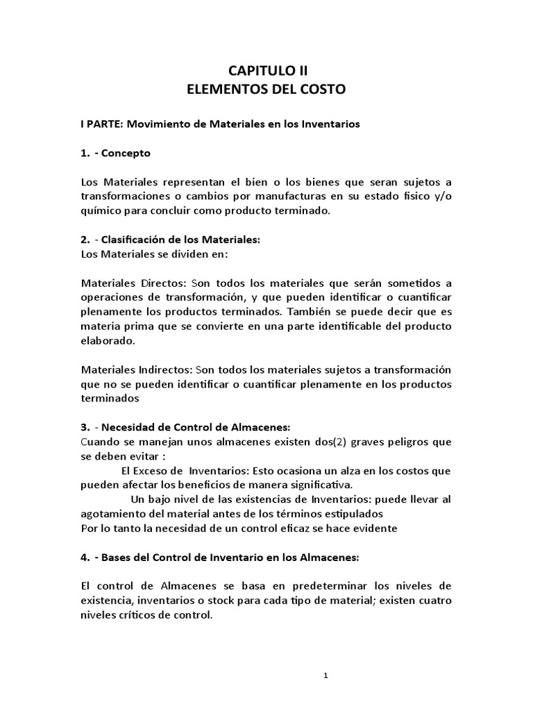 Control de Costos de Inventarios | PDF | Inventario | Costo
