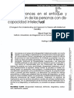 Últimos Avances en El Enfoque y Concepción de Las Personas Con Dis Capacidad Intelectual