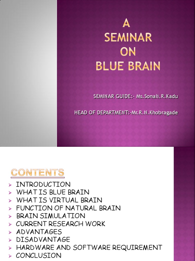 Overview of Blue Brain Technology | PDF | Supercomputer | Brain