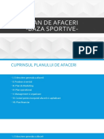 Plan de Afaceri - Baza Sportive