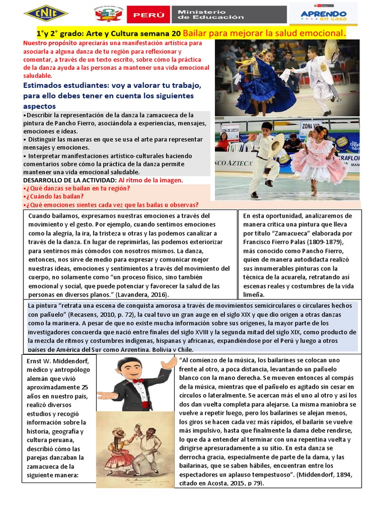 Danza y Salud Emocional en Zamacueca | PDF | Bailes | Las emociones