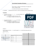 Horizontal and Vertical Translations of Functions