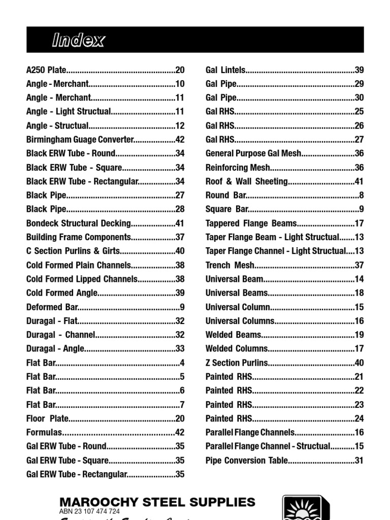 Steel Product Dimensions and Weights | PDF | Beam (Structure) | Column
