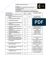 X X X X X X X X X X X X X X X X: Cédula de Evaluación para El Diagnostico Organizacional