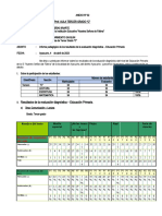 Informe N°001 - 2023-Ie "NSF" - Prof. Aula Tercer Grado "C": Resultados de La Evaluación Diagnóstica - Educación Primaria