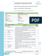 Herramienta 5. Valoración de Los Procesos Del Centro Educativo Instrumento No. 5C. PROCESOS COMUNITARIOS. Indicaciones