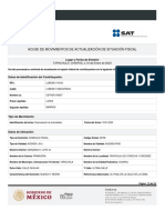 Acuse de Movimientos de Actualización de Situación Fiscal