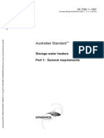 Australian Standard: Storage Water Heaters Part 1: General Requirements
