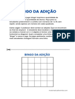 Bingo da Adição Ensina Matemática