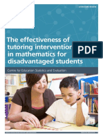 2015 Effectiveness of Tutoring Interventions in Mathematics For Disadvantaged Students