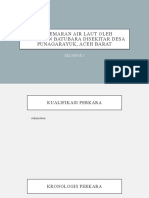 Pencemaran Air Laut Oleh Tumpahan Batubara Disekitar Desa Punagarayuk, Aceh Barat