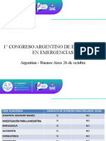 1° Congreso Argentino de Enfermería en Emergencias: Argentina - Buenos Aires 26 de Octubre