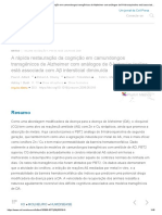 A rápida restauração da cognição em camundongos transgênicos de Alzheimer com análogos de 8-hidroxiquinolina está associada com Aβ intersticial diminuída