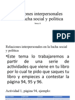 Relaciones Interpersonales en La Lucha Social y Política: Tema: II