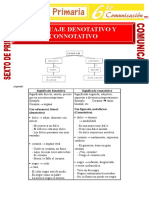 Lenguaje Denotativo y Connotativo para Sexto de Primaria