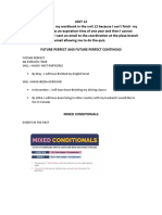 Unit 12 Future Perfect and Mixed Conditionals Workbook Activity Solutions