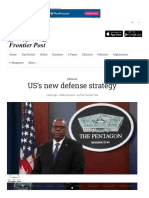US's New Defense Strategy - The Frontier Post