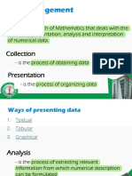 Statistics: Data Management