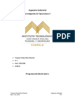 Ingeniería Industrial Investigación de Operaciones I